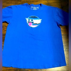 Pink Dolphin Ghost T-Shirt Men 3XL Blue/Pink Vintage Tee